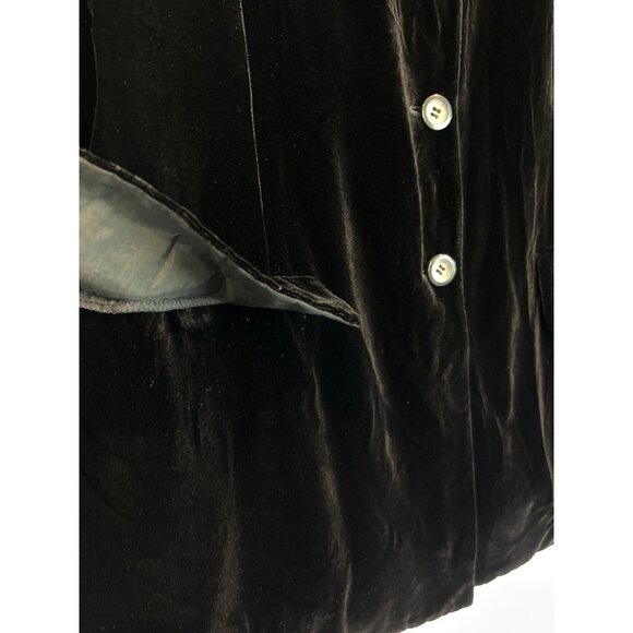 Annie Alexander Fitted Blazer Women's 16 Black Velvet 1990s - Picture 6 of 11